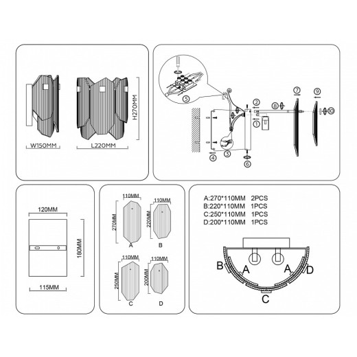 Накладной светильник Ambrella Light LH LH31207