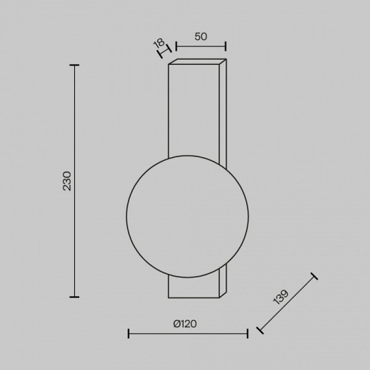 Накладной светильник Maytoni Lunella MOD470WL-01BS