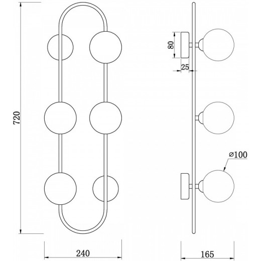Накладной светильник Freya Inversion FR5233WL-04BS1