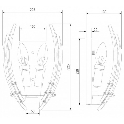 Накладной светильник Eurosvet Flowers 101015