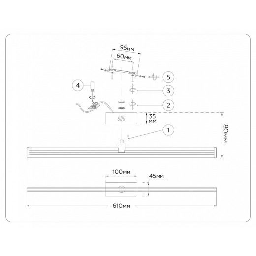 Накладной светильник Ambrella Light COMFORT FL6122
