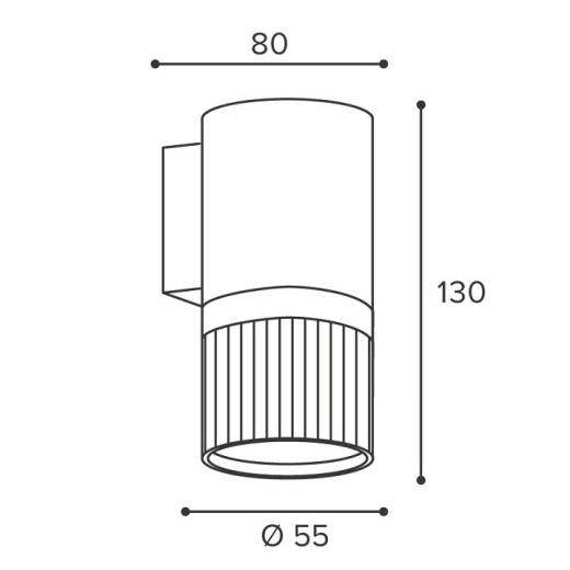 Накладной светильник Wolta DUO WSL-GU10/W19BG