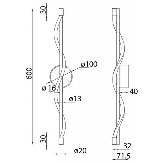 Накладной светильник Mantra Fugaz 9552
