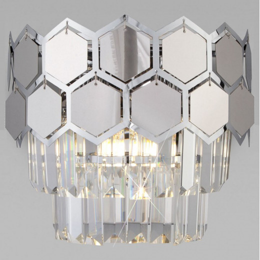 Накладной светильник Eurosvet Ariana 10124/2 хром/прозрачный хрусталь Strotskis (10113/2)