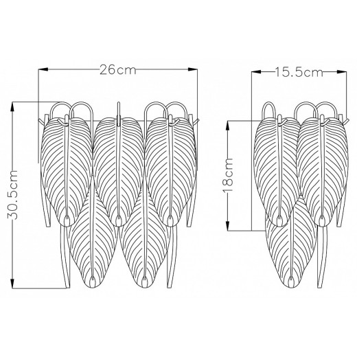 Накладной светильник Arte Lamp Evie A4052AP-2SG