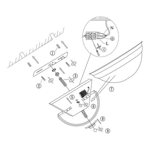 Накладной светильник Globo Toledo 6897