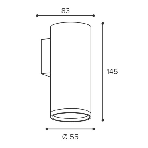 Накладной светильник Wolta AQUA WSL-GU10/W14B