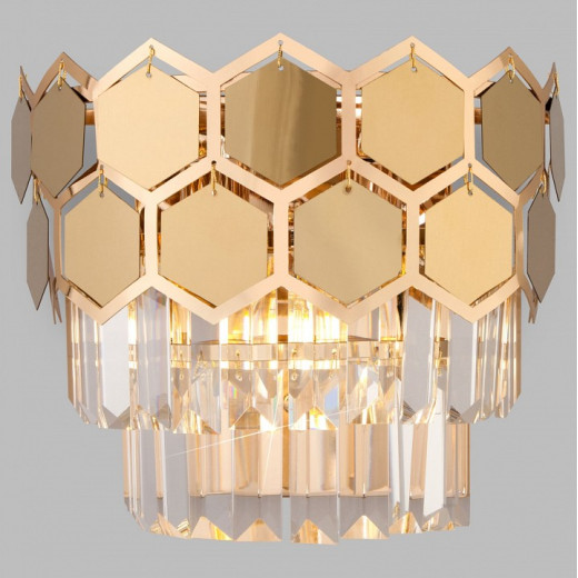 Накладной светильник Eurosvet Ariana 10124/2 золото/прозрачный хрусталь Strotskis (10113/2)