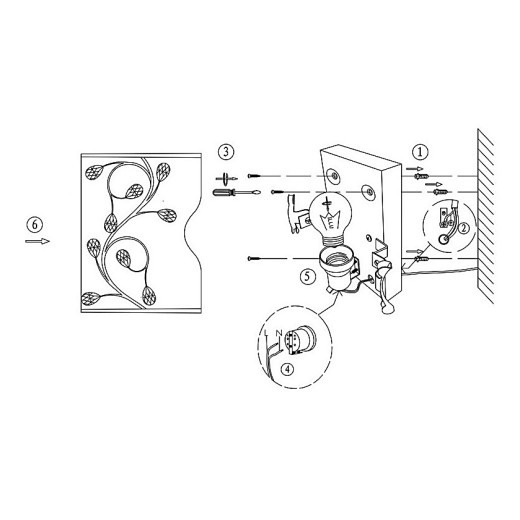 Накладной светильник Globo Burgundy 40404W