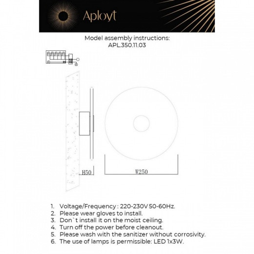 Накладной светильник Aployt Stusia APL.350.11.03