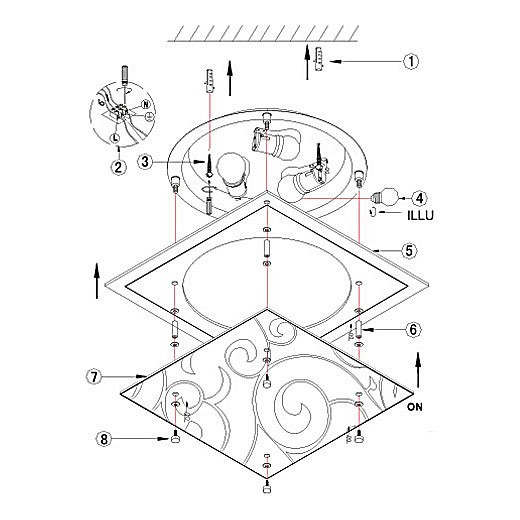 Накладной светильник Globo Dia 48062-3