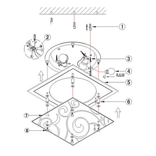 Накладной светильник Globo Dia 48062-2