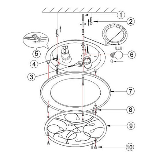 Накладной светильник Globo Ayana 40413-2