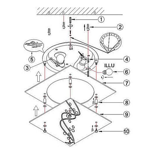 Накладной светильник Globo Ballerina I 48092-2
