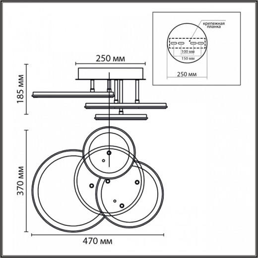 Накладной светильник Lumion LEDIO 8380/60CL