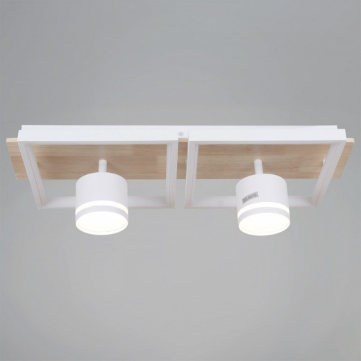 Накладной светильник 19560-0.3-2+2 WH+WOOD