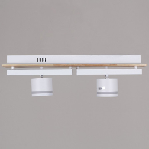 Накладной светильник 19560-0.3-2+2 WH+WOOD