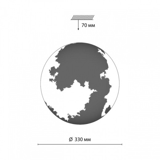 Накладной светильник Sonex Moon 3084/CLN