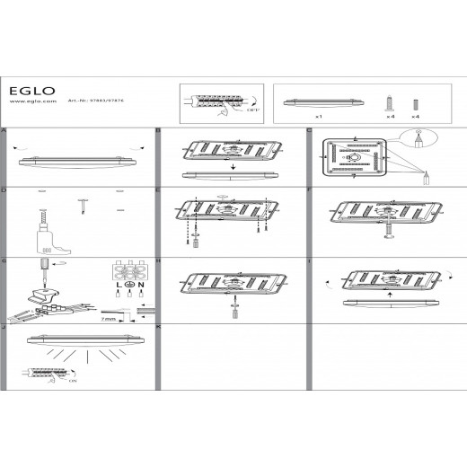 Накладной светильник Eglo Frania-S 97883