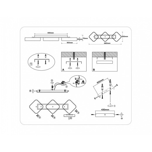 Накладной светильник Ambrella Light FL FL4878