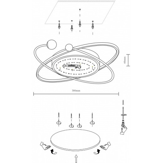 Накладной светильник Velante Velante 435-347-03