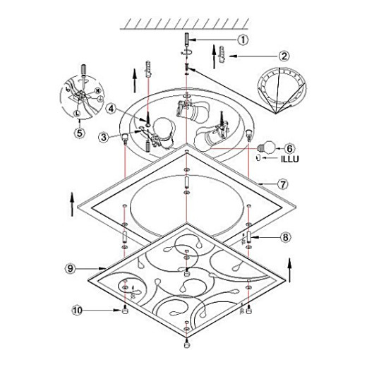 Накладной светильник Globo Ayana 40412-3