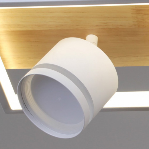 Накладной светильник 19560-0.3-2+2 WH+WOOD