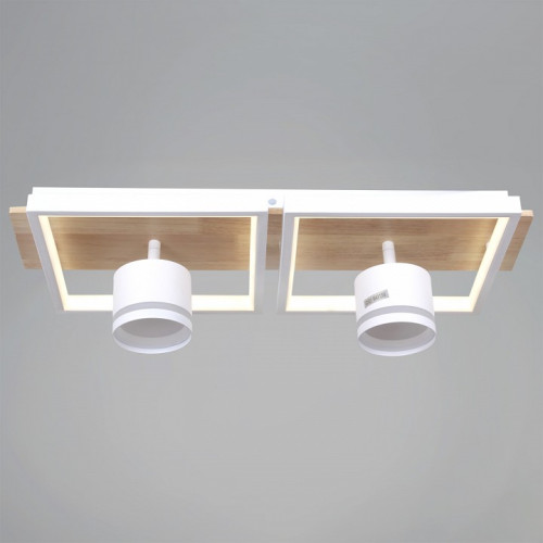 Накладной светильник 19560-0.3-2+2 WH+WOOD