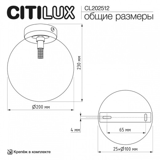 Накладной светильник Citilux ORTON CL202512
