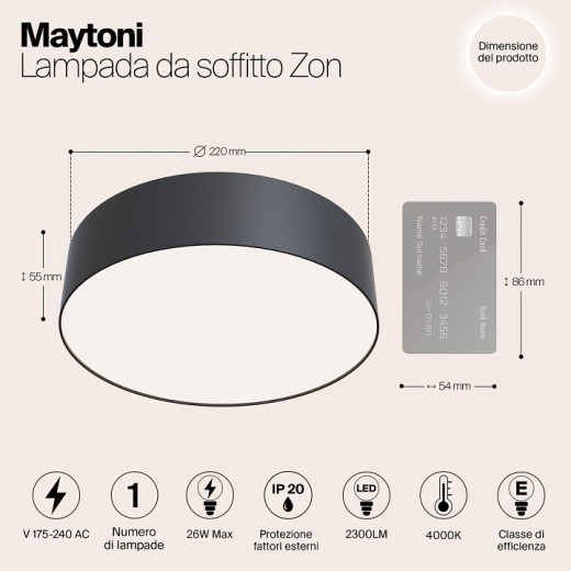 Накладной светильник Maytoni Technical Zon C032CL-L32B4K