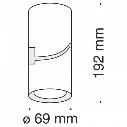 Накладной светильник Maytoni Tube C019CW-01B