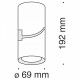 Накладной светильник Maytoni Tube C019CW-01B