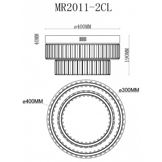 Накладной светильник MyFar Irina MR2011-2CL