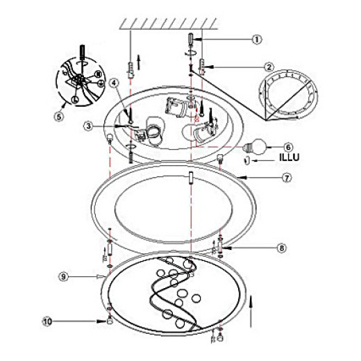Накладной светильник Globo Ballerina I 48090-3
