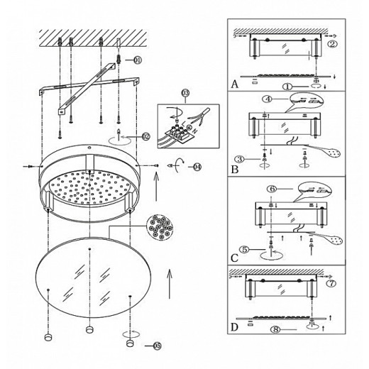 Накладной светильник Globo Leah 49315