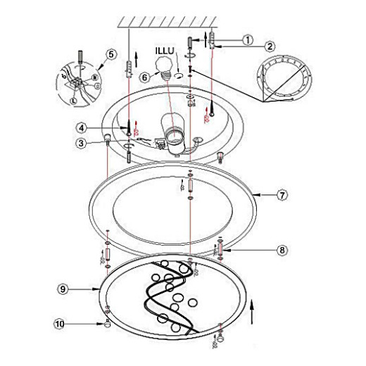 Накладной светильник Globo Ballerina I 48090