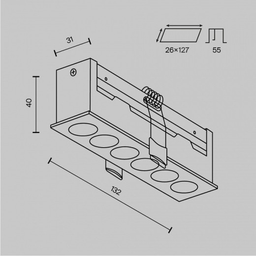 Встраиваемый светильник Maytoni Technical Points DL065-12W3-6K-B