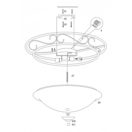 Накладной светильник Globo Rustica II 4413-2