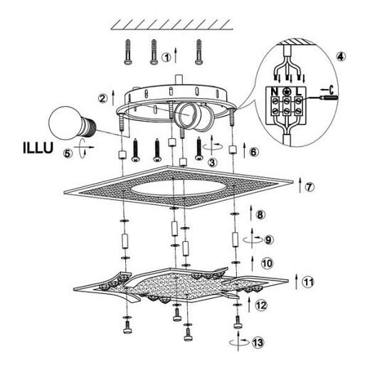 Накладной светильник Globo Dubia 48074