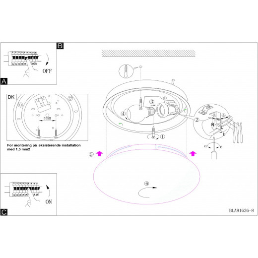 Накладной светильник Eglo Ella 81636