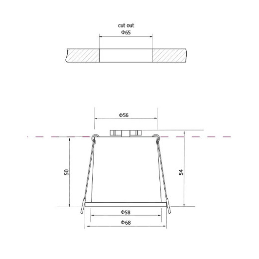 Встраиваемый светильник Reif DL049-01W