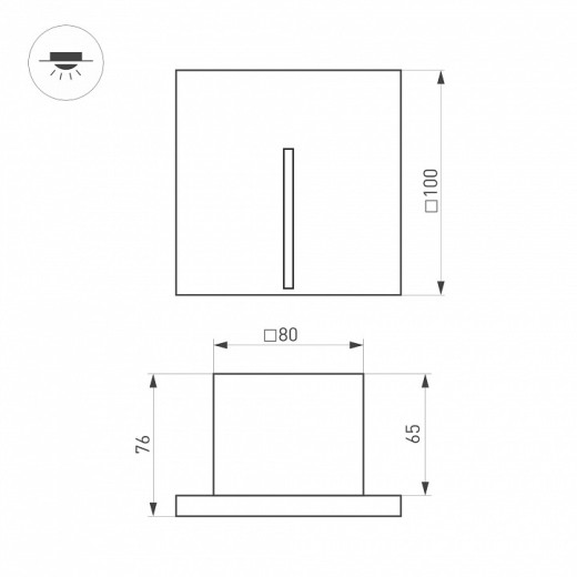 Встраиваемый светильник Arlight LT-TIE 051050
