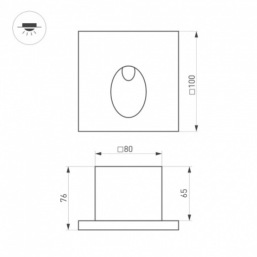 Встраиваемый светильник Arlight LT-TIE 051051