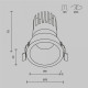 Встраиваемый светильник Maytoni Technical Dip DL118-15W-4K-W
