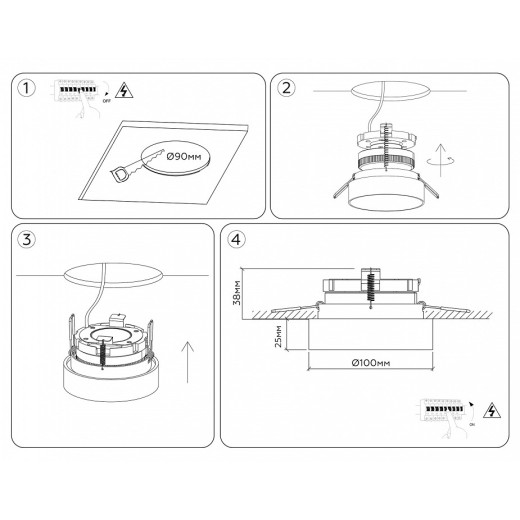 Встраиваемый светильник Ambrella Light TN TN51816