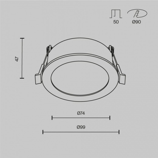Встраиваемый светильник Orb DL130-GX53-B