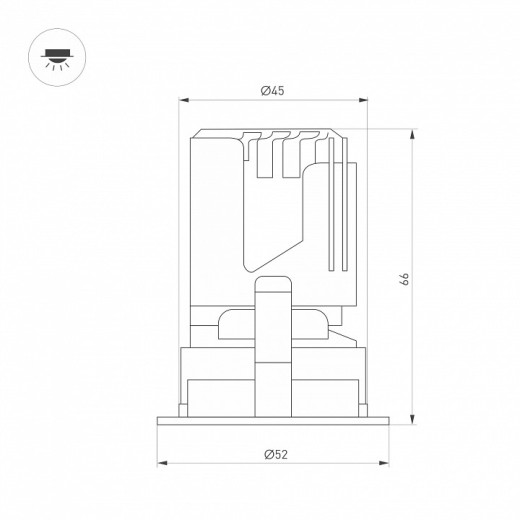 Встраиваемый светильник Arlight ARADO 059102