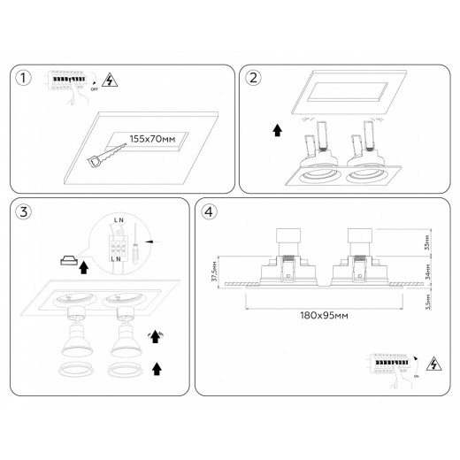 Встраиваемый светильник Ambrella Light TN TN1145