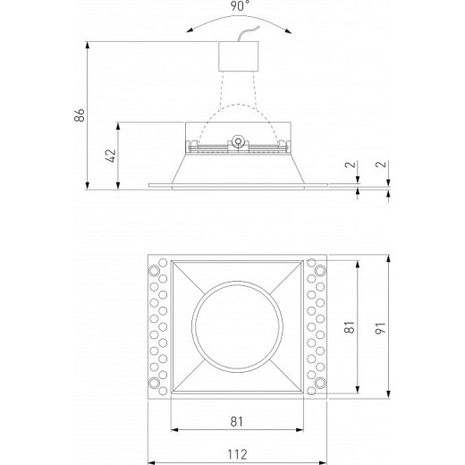 Встраиваемый светильник Elektrostandard Renzo a067525