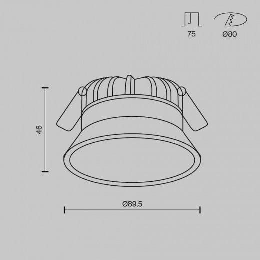 Встраиваемый светильник Maytoni Technical Okno DL055-10W2.7-3-4K-W